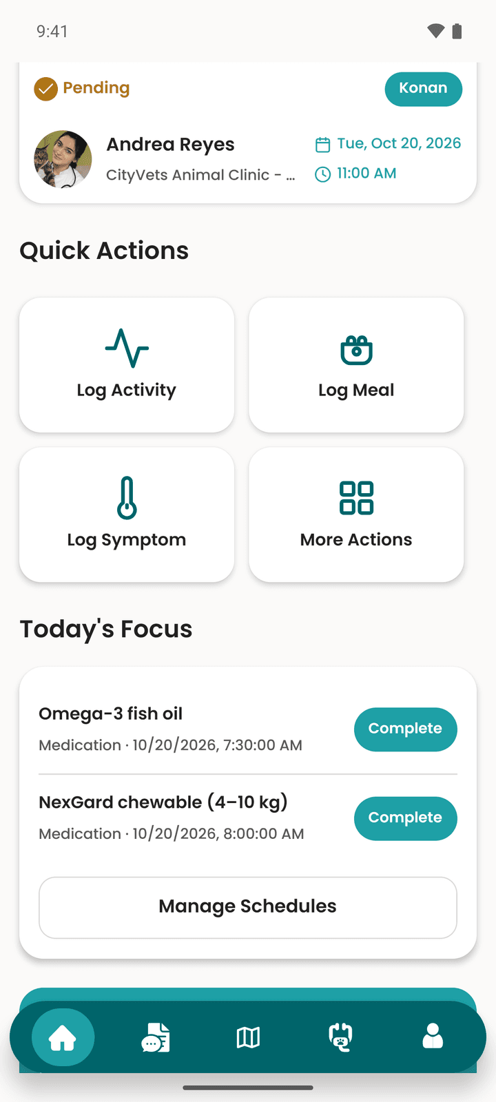 Alunsina app screen